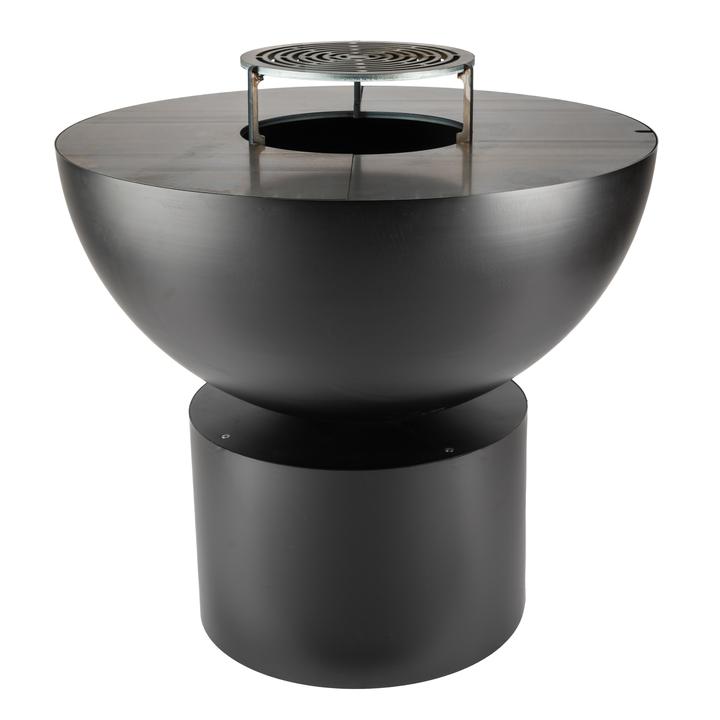 [GFTKPBQ141A] Vrtno kurišče z žar ploščo La FerroTecnica Primula 80 črno